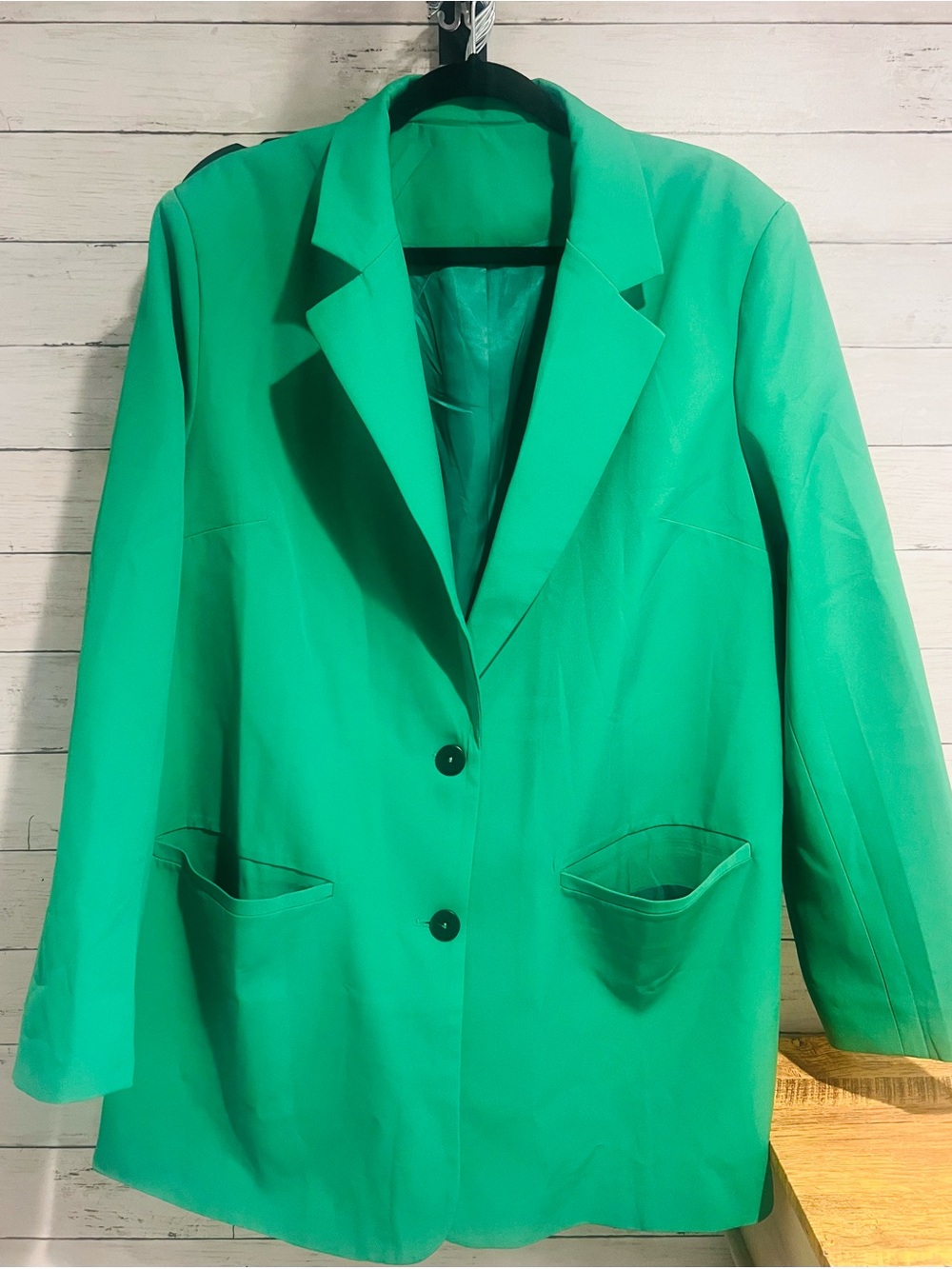 Amazon Bright Green Women's Single-Breasted Blazer